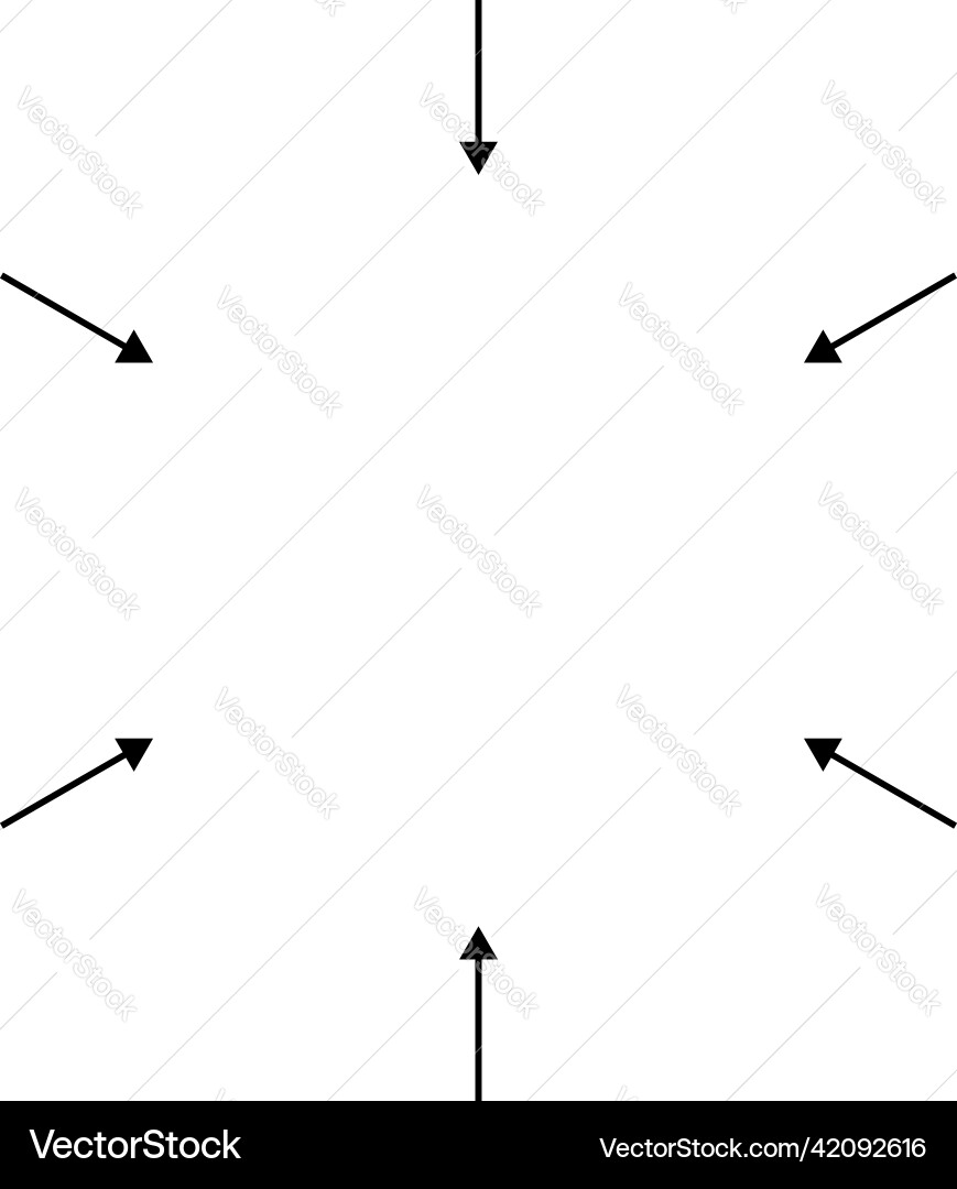 Arrows pointers inward collect intermix gather Arrows pointers inward collect intermix gather vector image