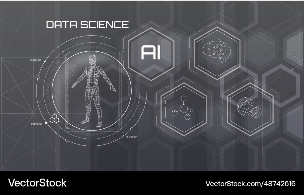 Artificial intelligence science and technology Artificial intelligence science and technology vector image