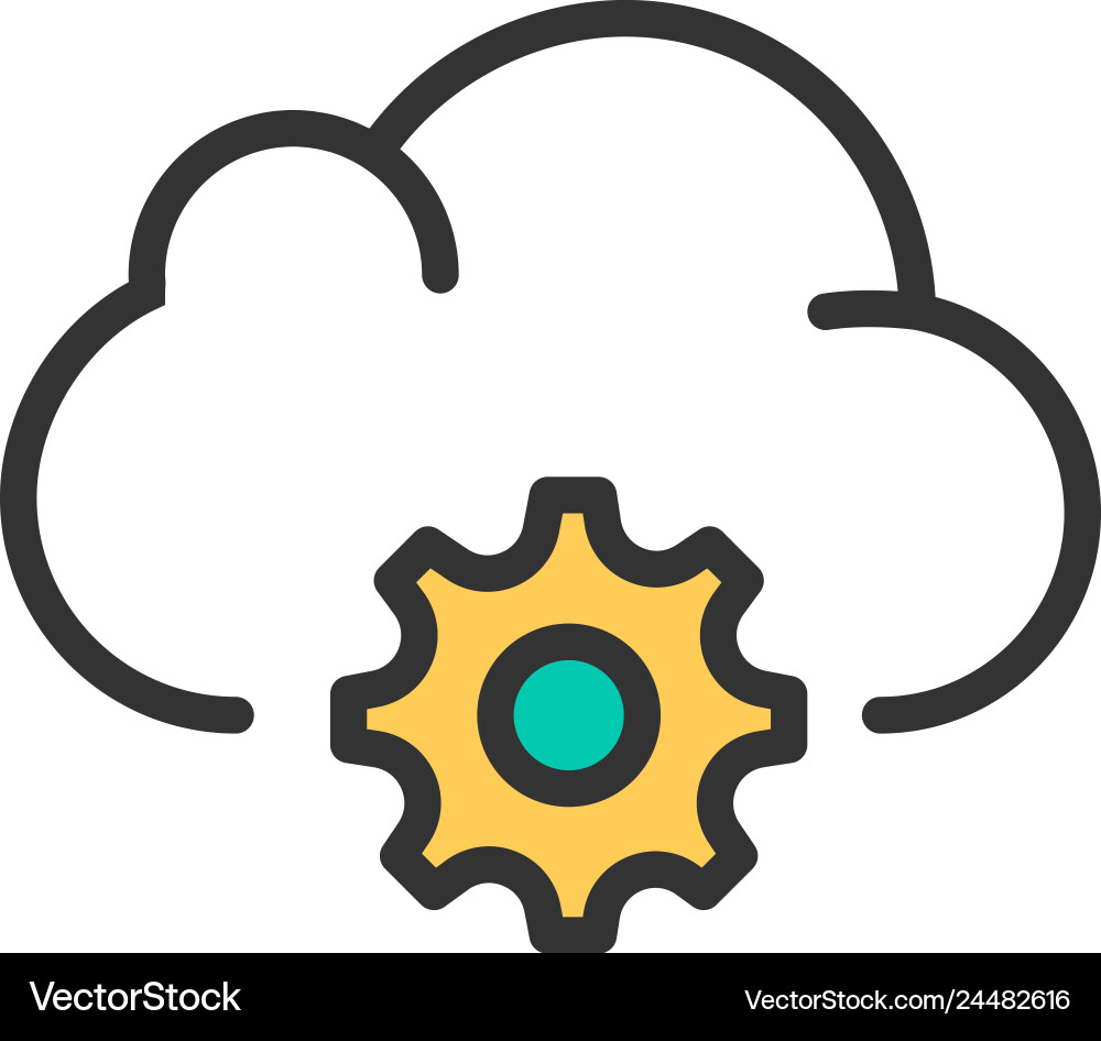 Cloud computing icon design interaction Vector Image