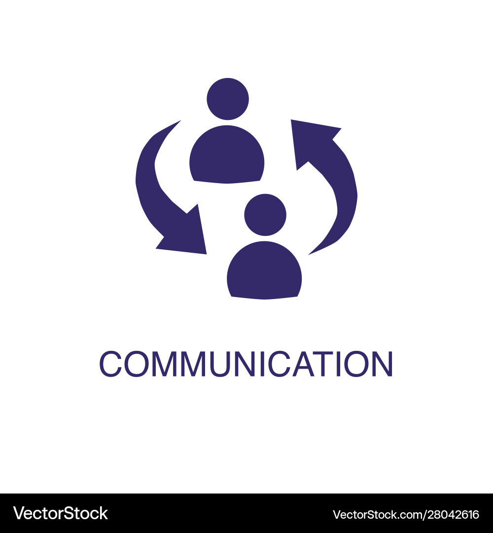 Communication element in flat simple style vector image