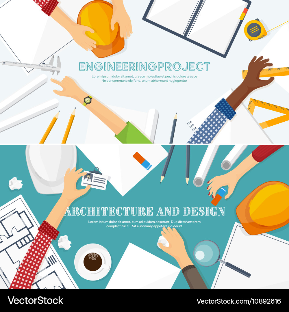 Engineering and architecture vector image