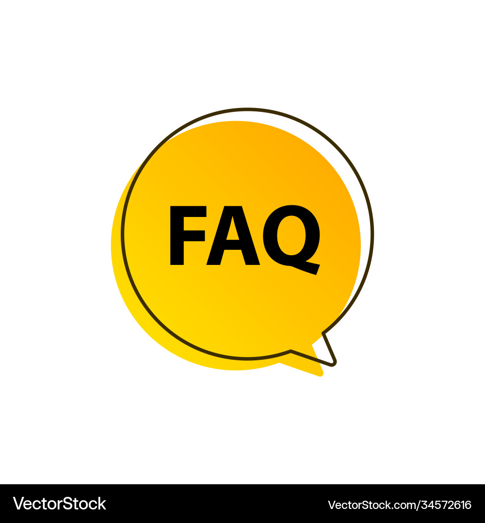 Faq help flat design icon query frequently Faq help flat design icon query frequently vector image