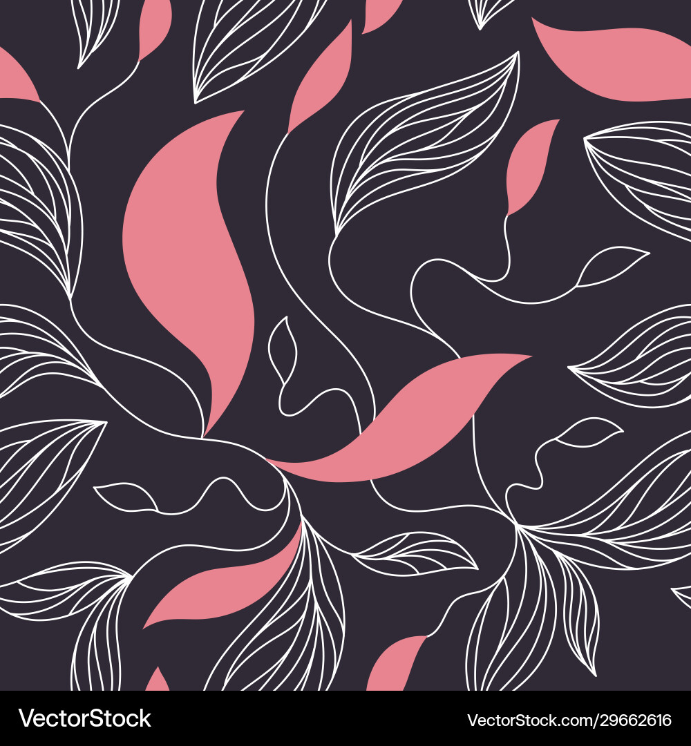 Foliage seamless pattern vector image