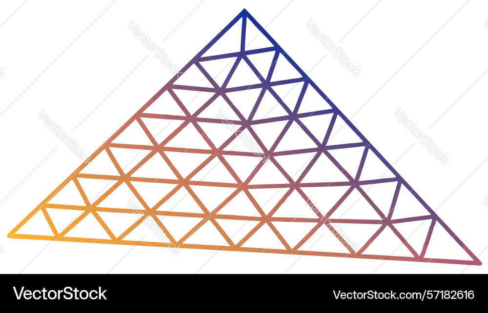 Gradient triangle grid abstract geometric pattern vector image