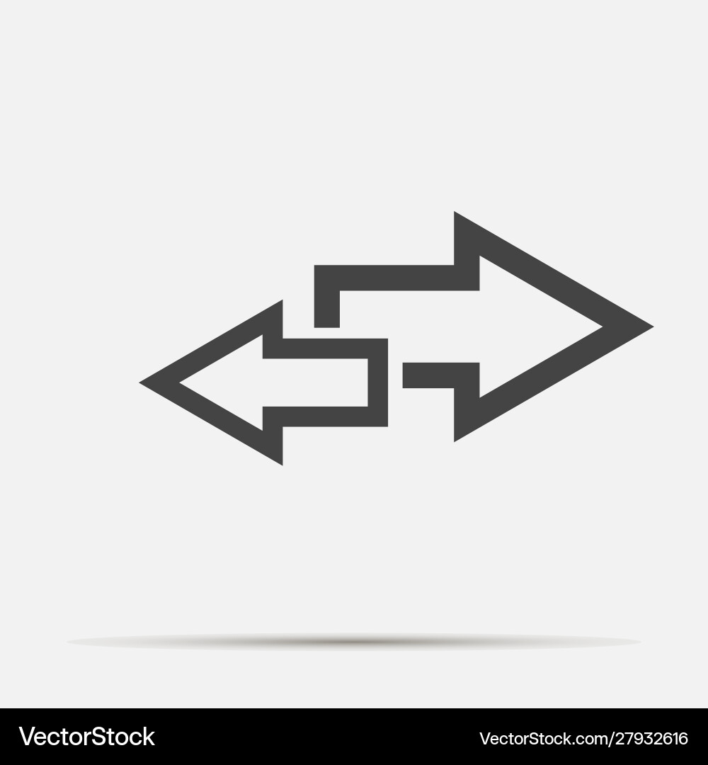 Image two arrows right arrow and left Image two arrows right arrow and left vector image