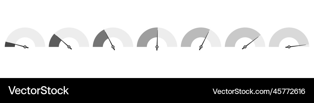 Monochrome progress level with low high Monochrome progress level with low high vector image