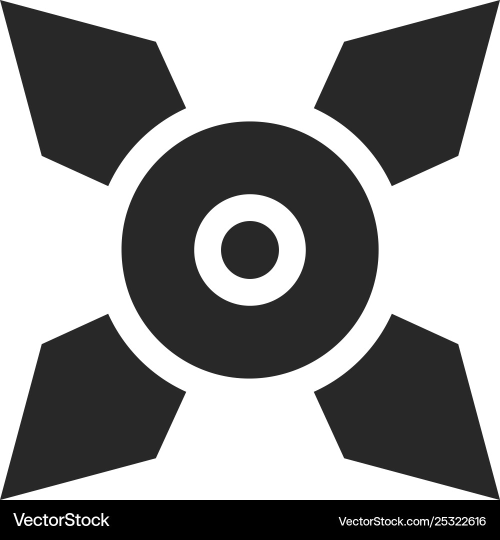 Ninja shuriken icon Ninja shuriken icon vector image