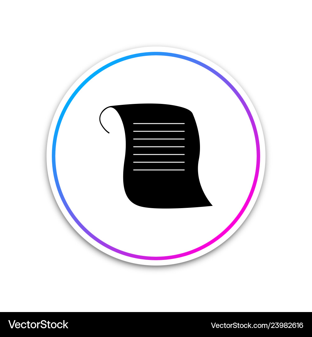 Paper scroll icon isolated canvas sign Paper scroll icon isolated canvas sign vector image