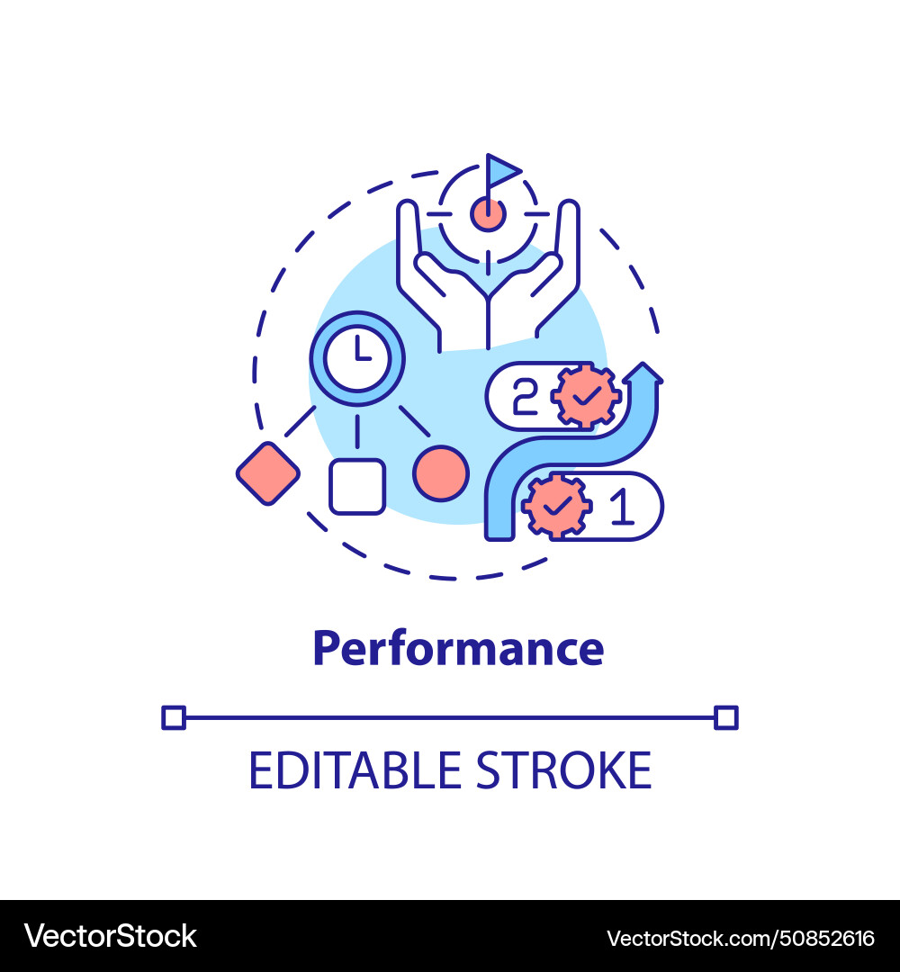 Performance multi color concept icon Performance multi color concept icon vector image