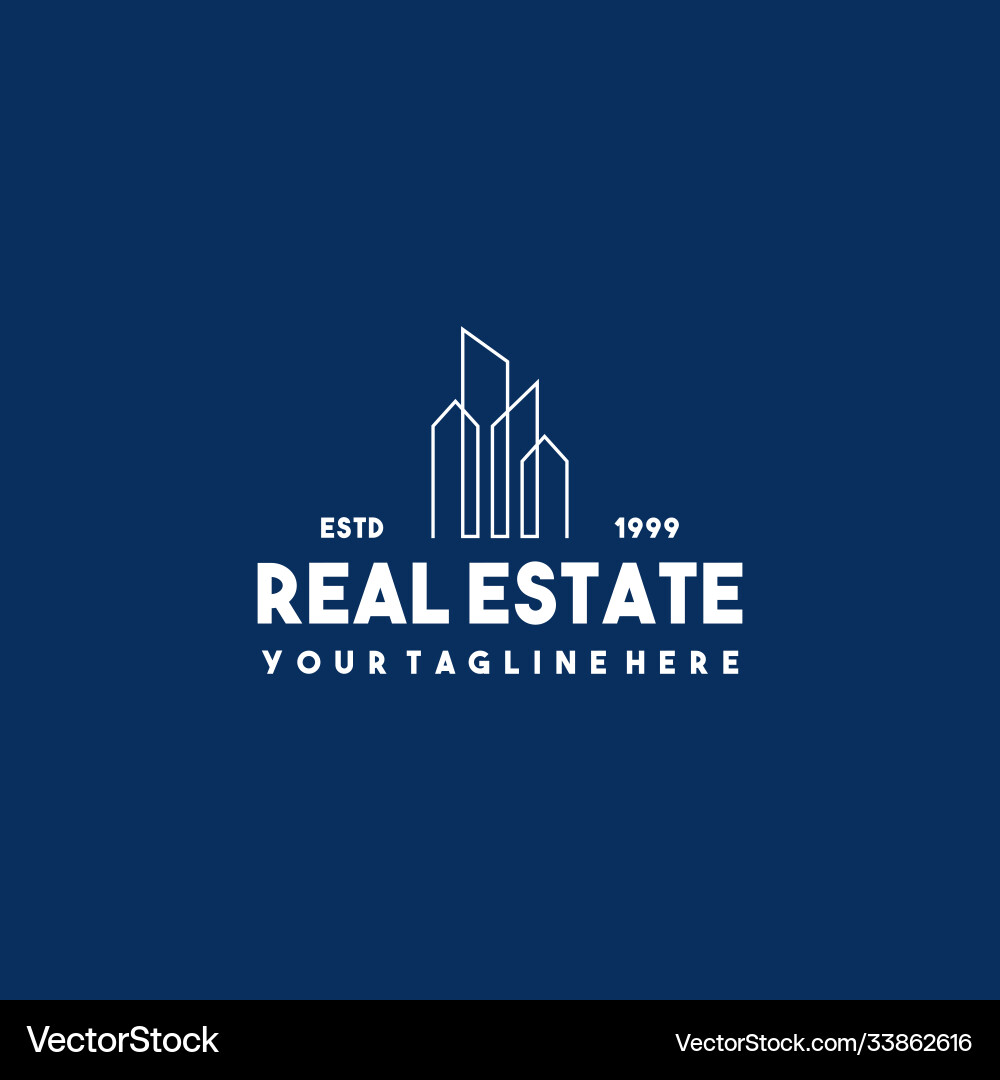 Premium real estate logo design Premium real estate logo design vector image