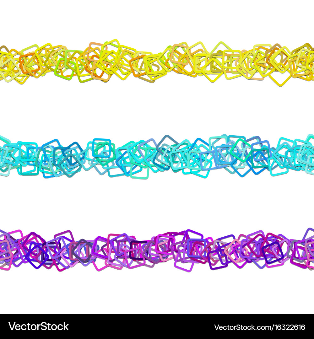 Repeatable square pattern separator line set vector image