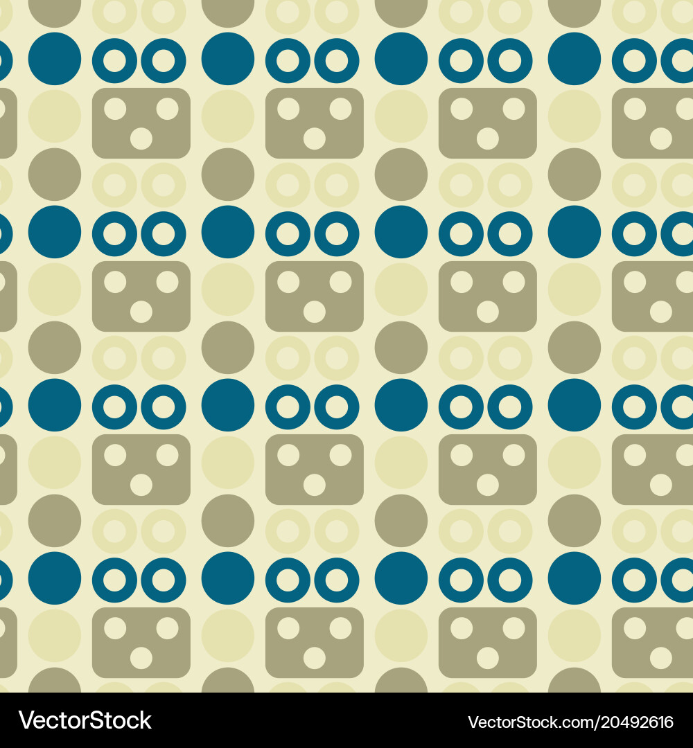 Robot face seamless pattern Vector Image