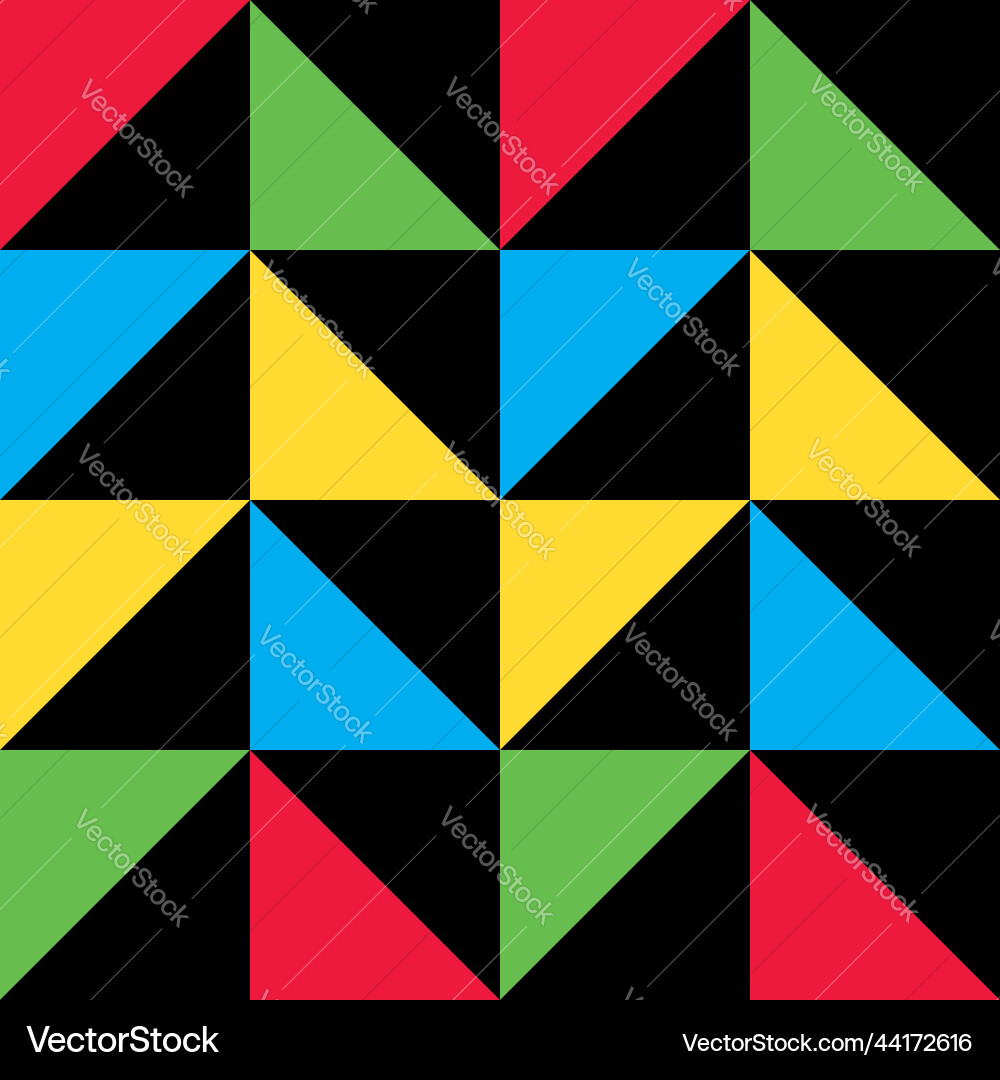 Seamless pattern with colorful triangles vector image