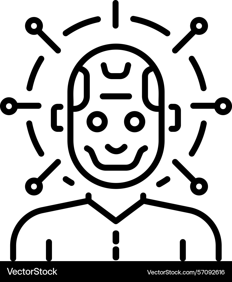 Smiling robot vector image