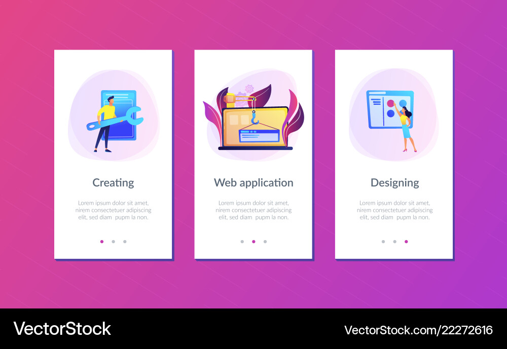 Web development app interface template Web development app interface template vector image