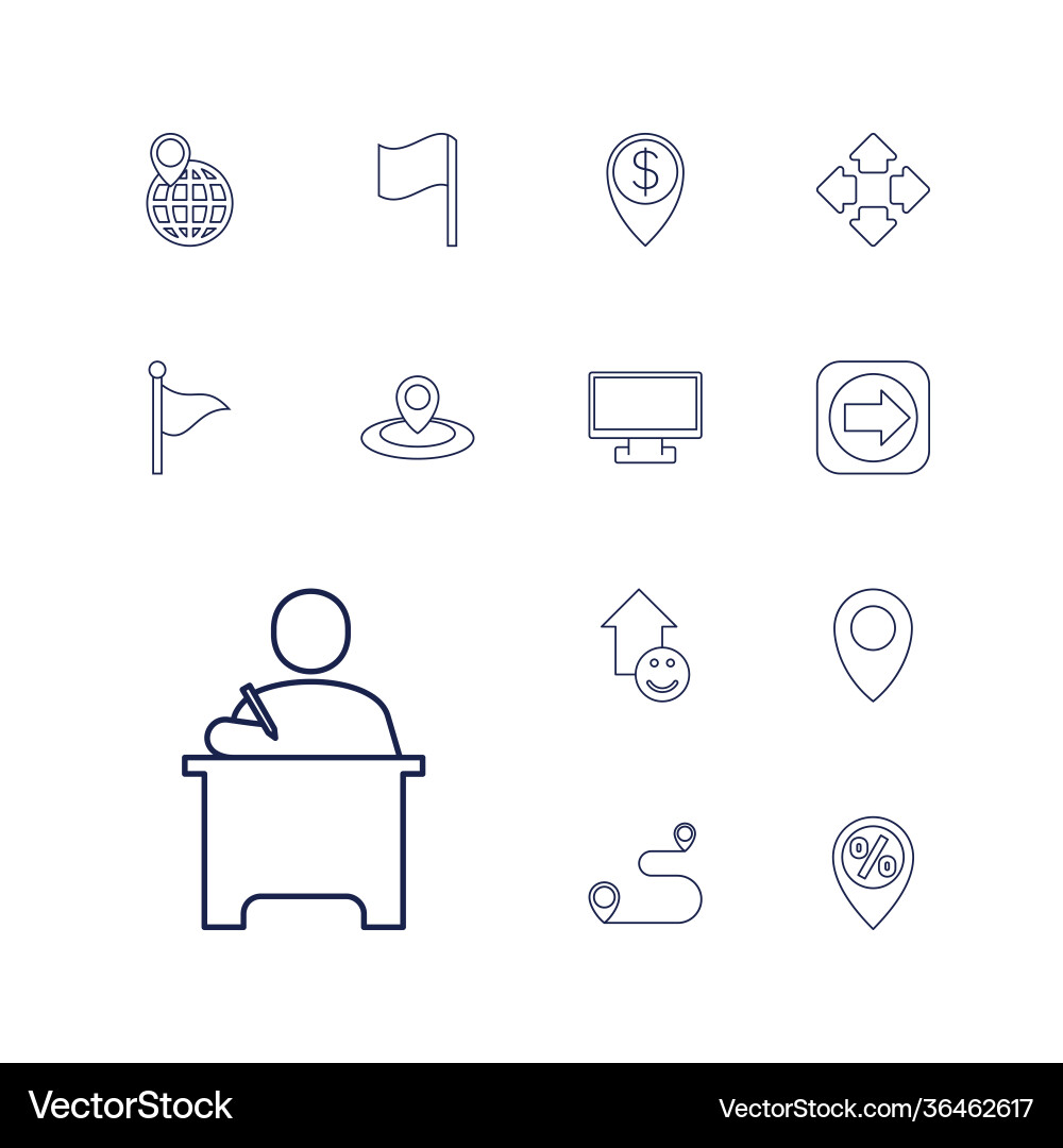 13 pointer icons Vector Image