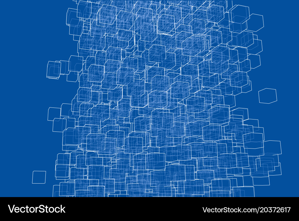 Abstract boxes background Vector Image
