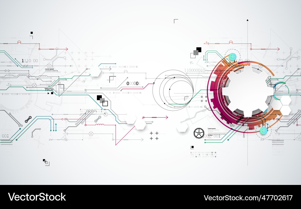 Abstract Circuit Technology Background Vector Image