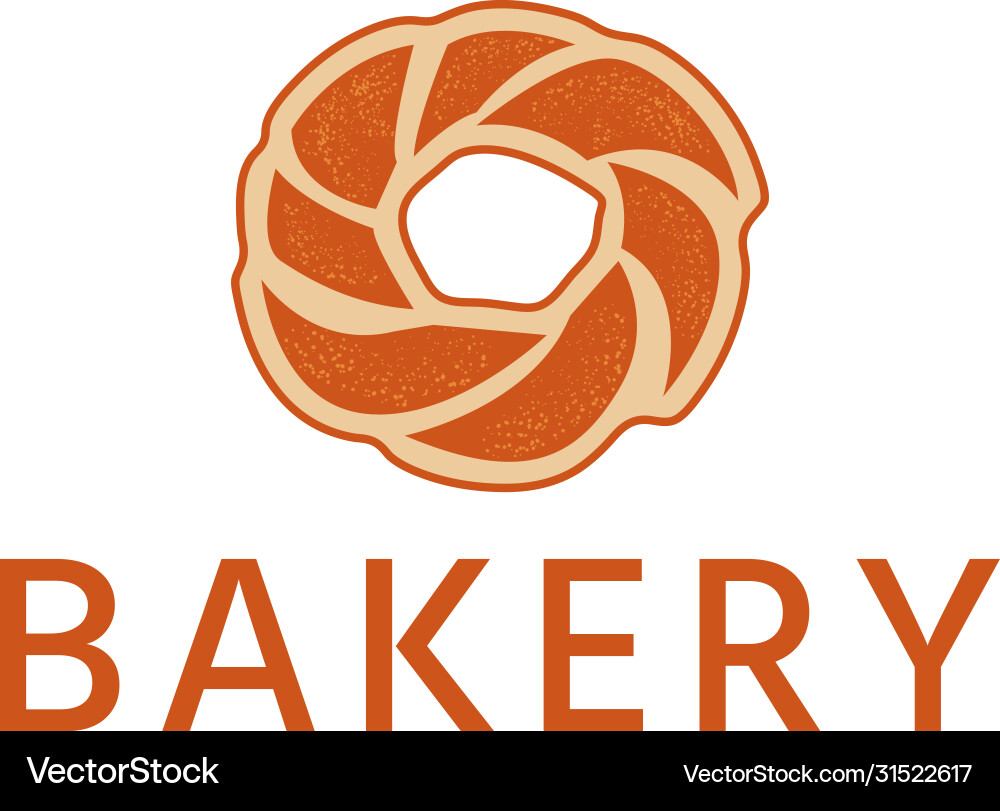 Abstract twisted bun design template vector image