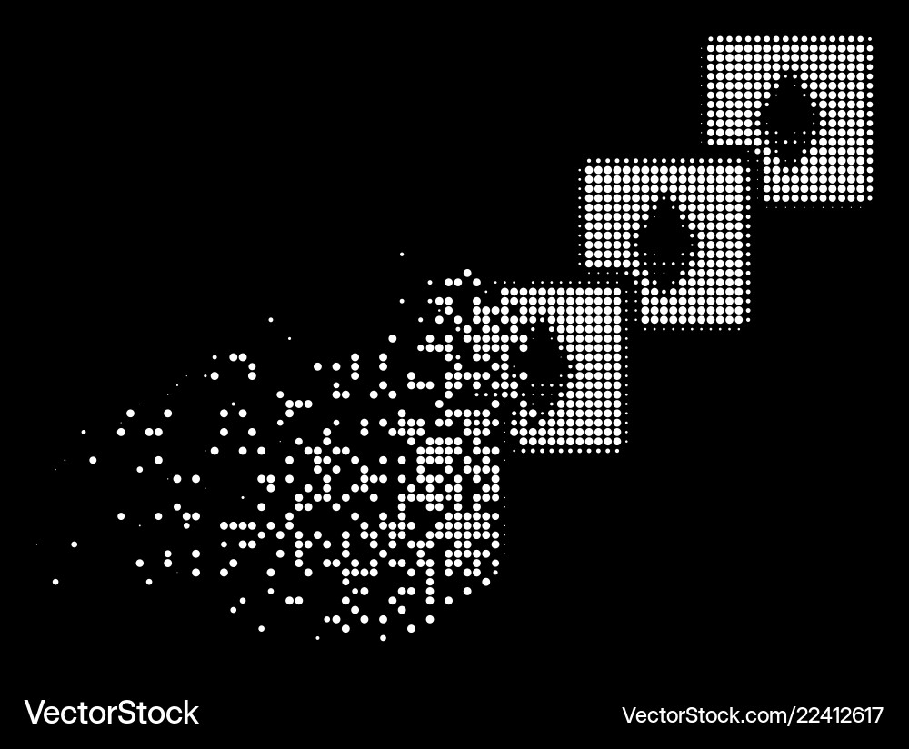 Bright broken pixel halftone ethereum blockchain Bright broken pixel halftone ethereum blockchain vector image