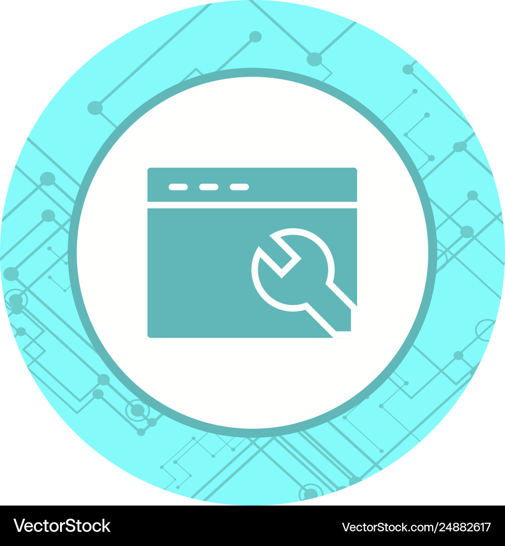 Browser settings icon design vector image