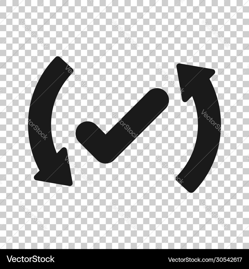 Check mark sign icon in flat style confirm button Check mark sign icon in flat style confirm button vector image