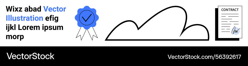 Cloud-connected certification and document signing Vector Image
