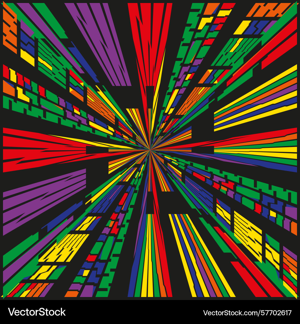 Colorful radial lines abstract explosion pattern Colorful radial lines abstract explosion pattern vector image