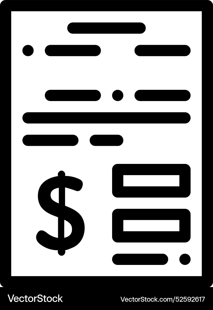 Contract icon thin linear style design isolated Vector Image