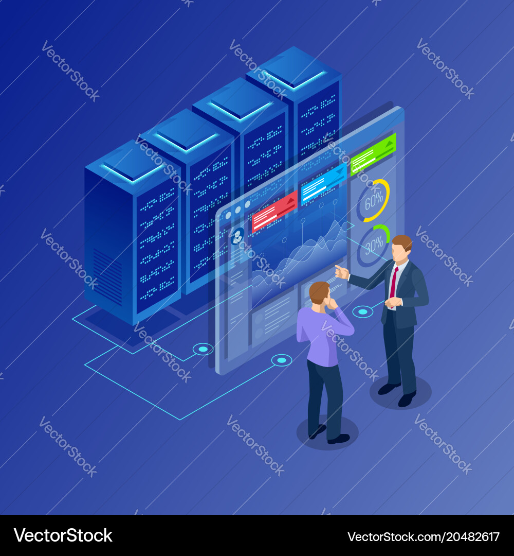 Data Network Management Concept vector image