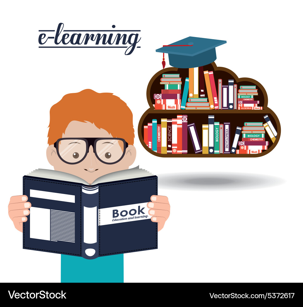 E-learning design Vector Image