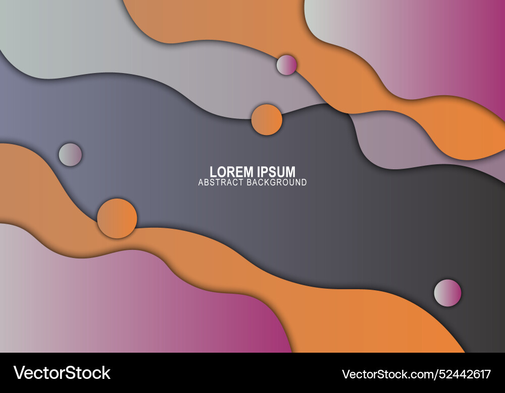Gradient wave paper style background red vector image