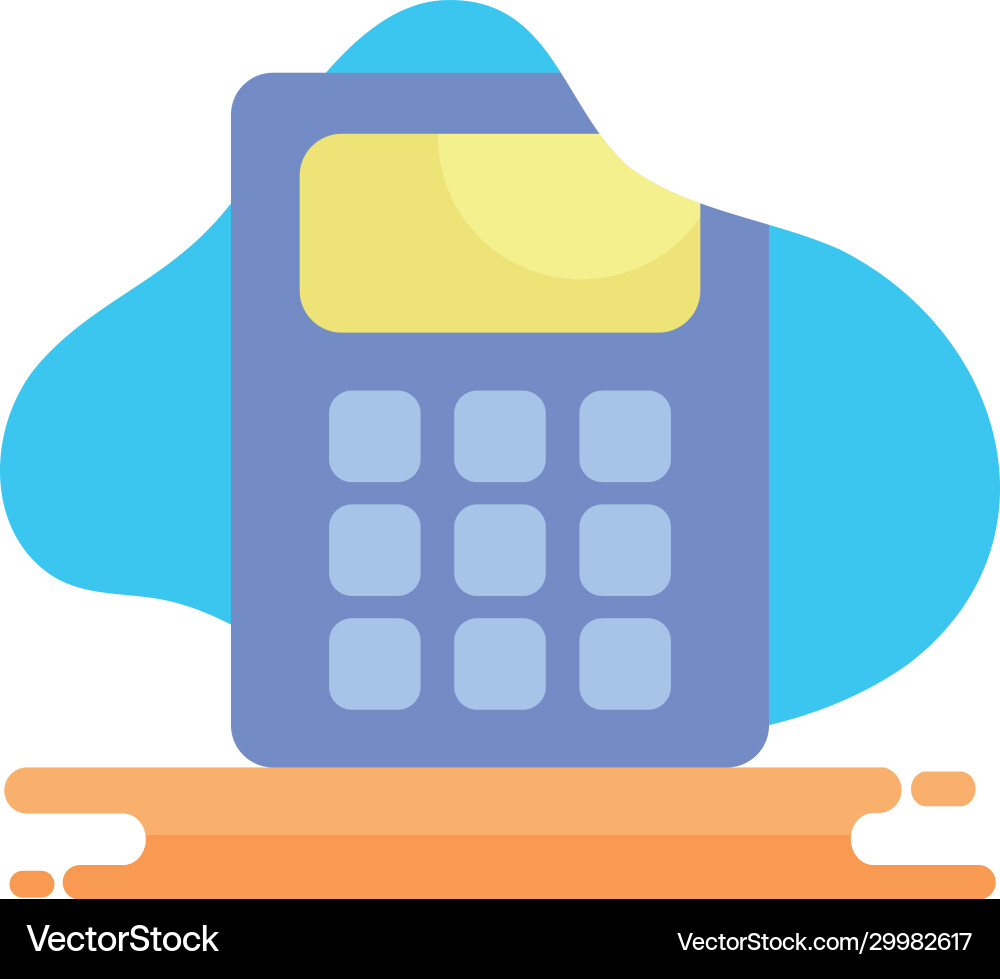 Isolated calculator flat block style icon Vector Image
