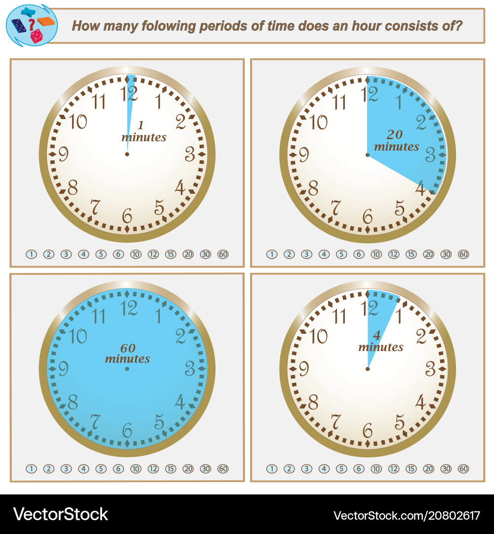 Logical task how many flowing periods of time Logical task how many flowing periods of time vector image