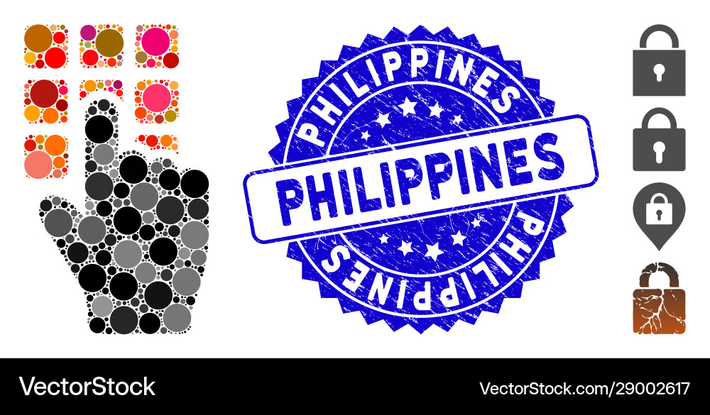 Mosaic type password icon with textured Mosaic type password icon with textured Vector Image