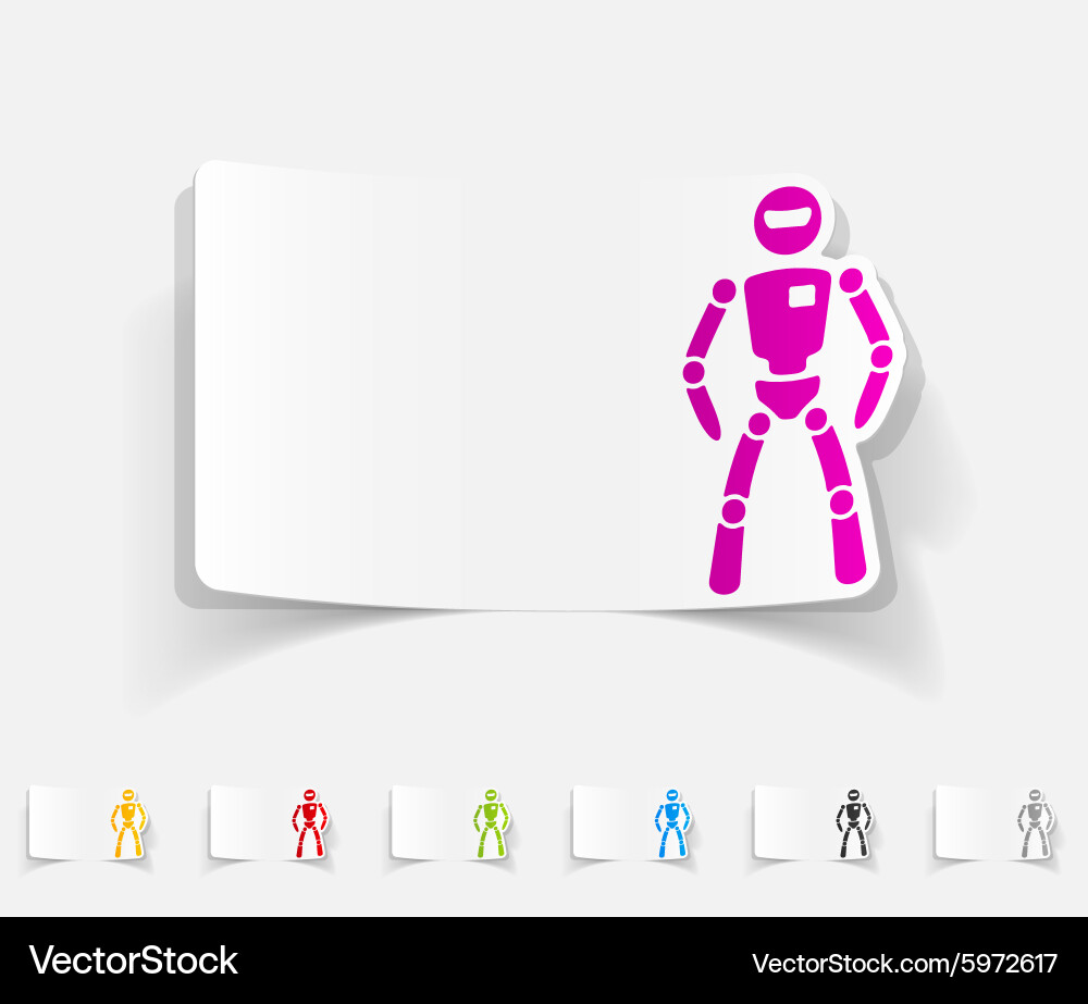 Realistic design element robot Vector Image