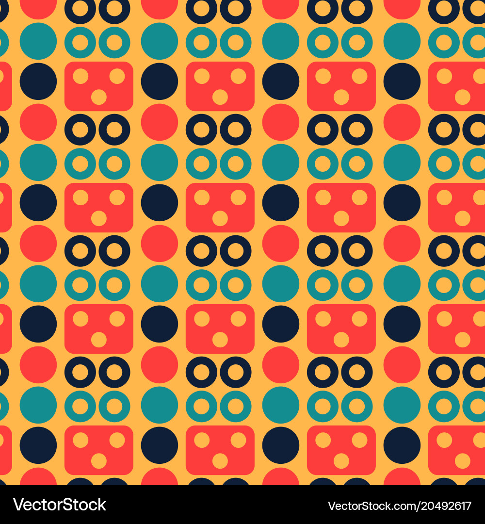 Robot face seamless pattern Vector Image