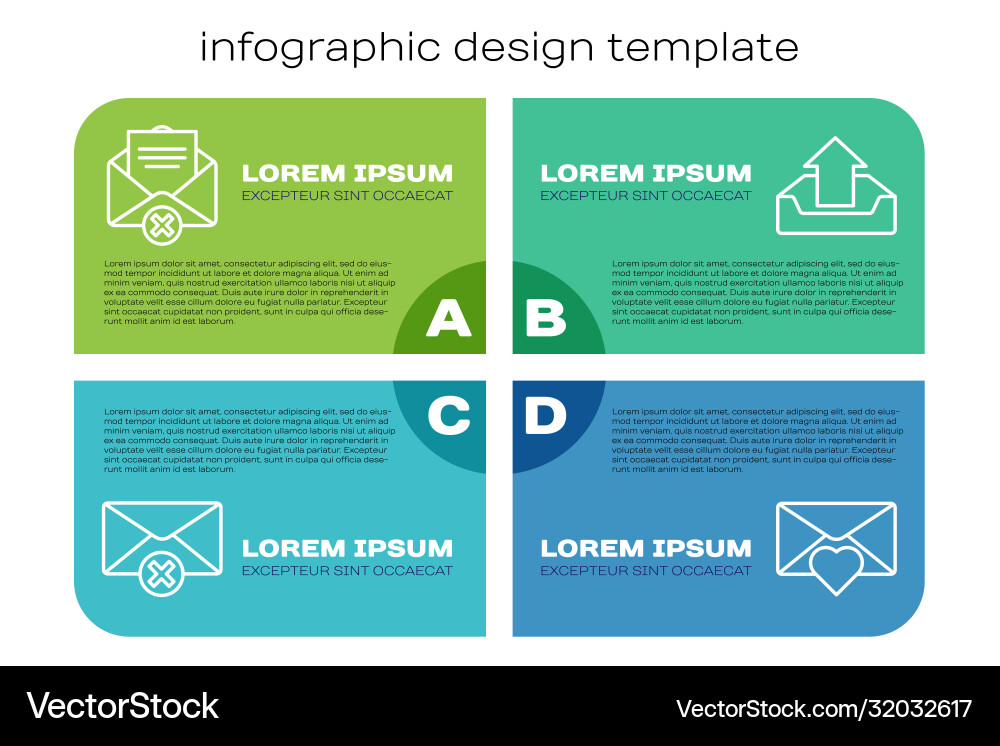 Set line delete envelope Set line delete envelope vector image