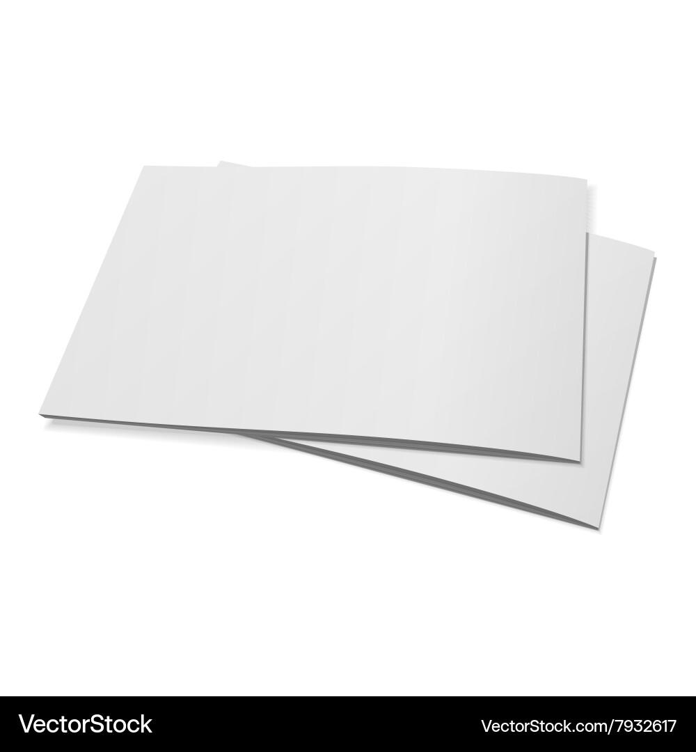 Stack of two empty magazines or brochures vector image