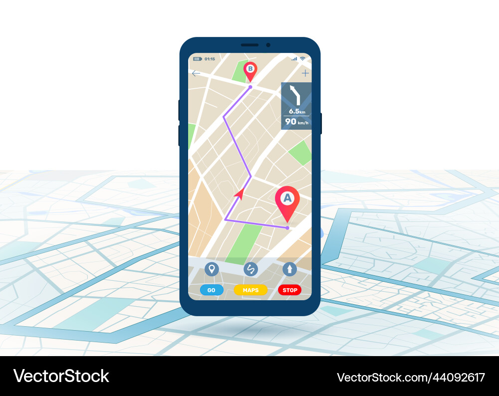 Telefonkarte gps smartphone navigator app car Telefonkarte gps smartphone navigator app car vektorbild
