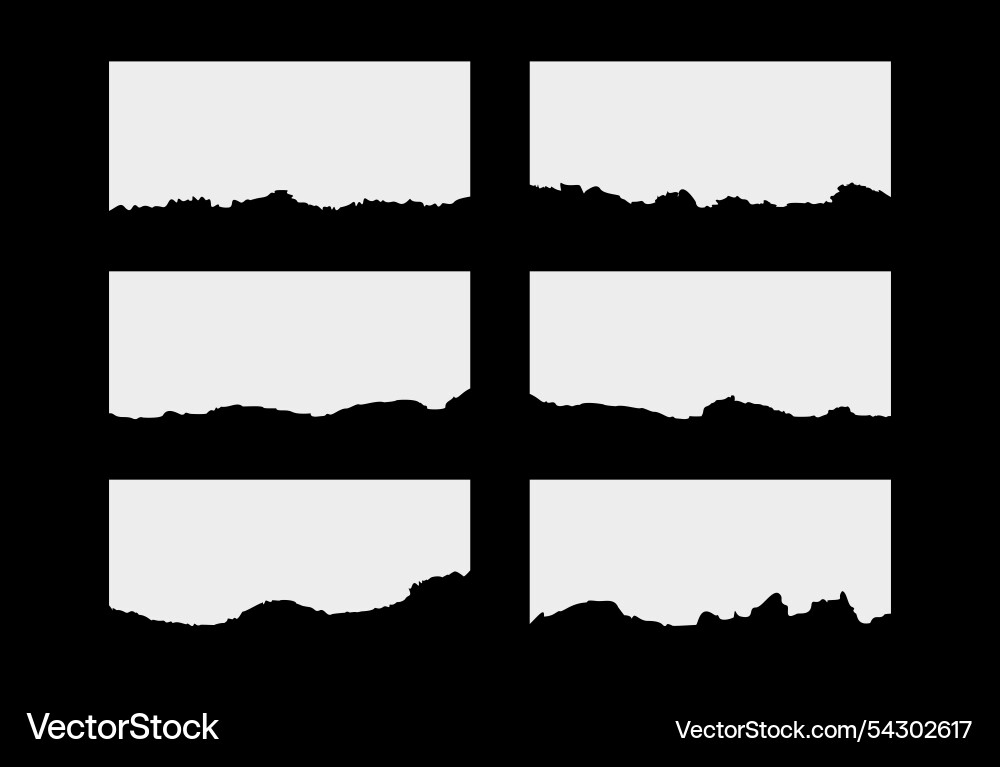 Torn ripper paper sheet textures collections Vector Image
