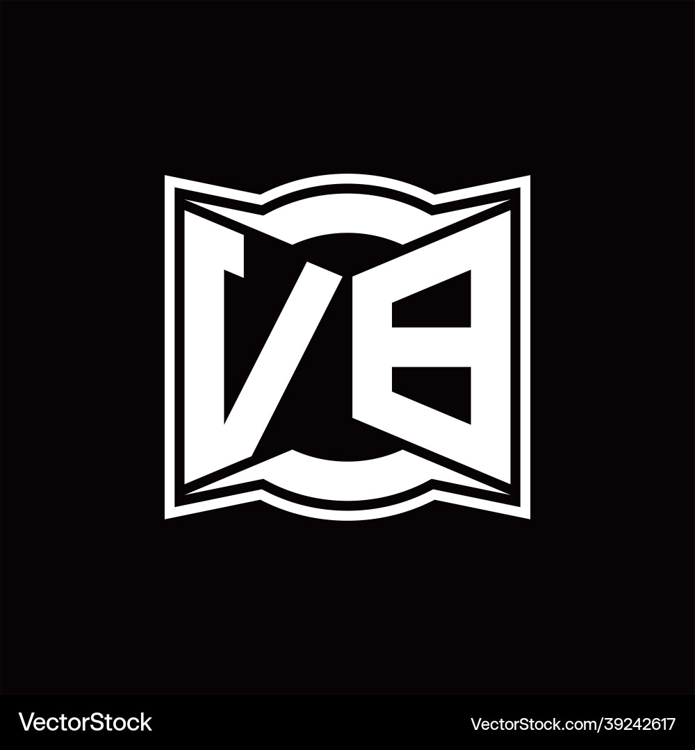 Vb logo monogram with abstract shape design Vector Image