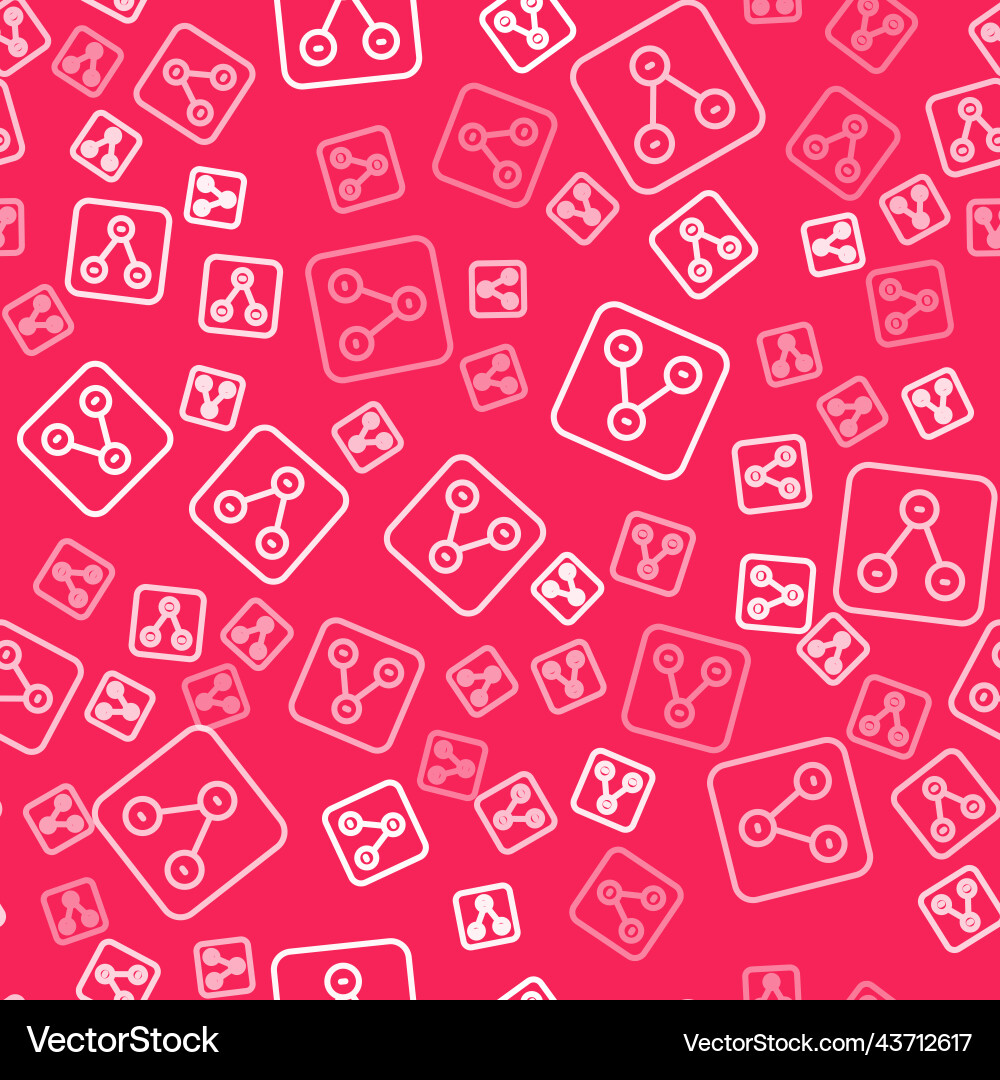White line share icon isolated seamless pattern vector image