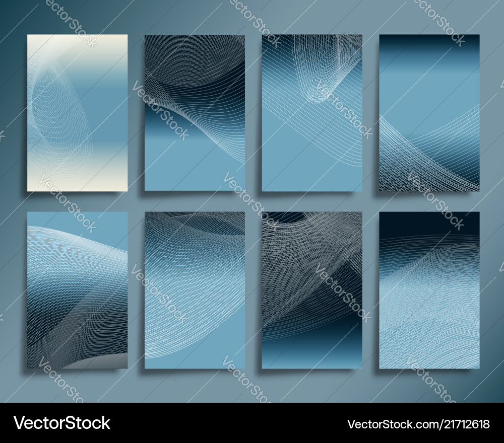 Abstract Line Waves - Gradient Background vector image