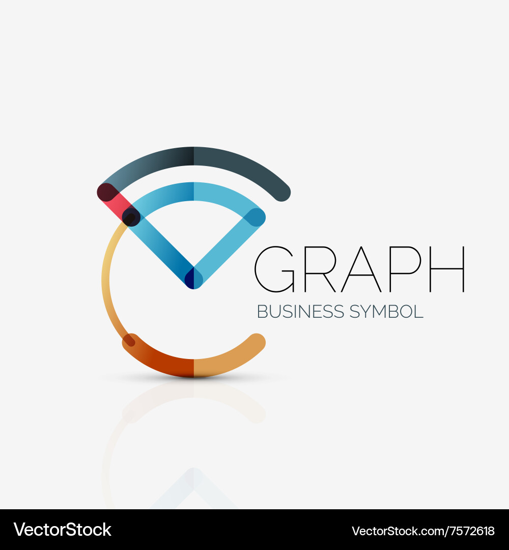 Abstract logo idea linear chart or graph Vector Image