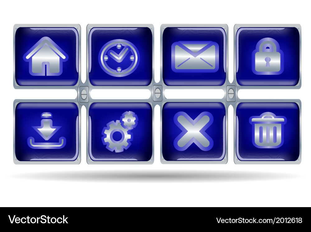 Button icons for website Vector Image