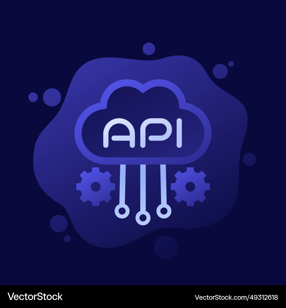 Cloud api software integration icon design vector image