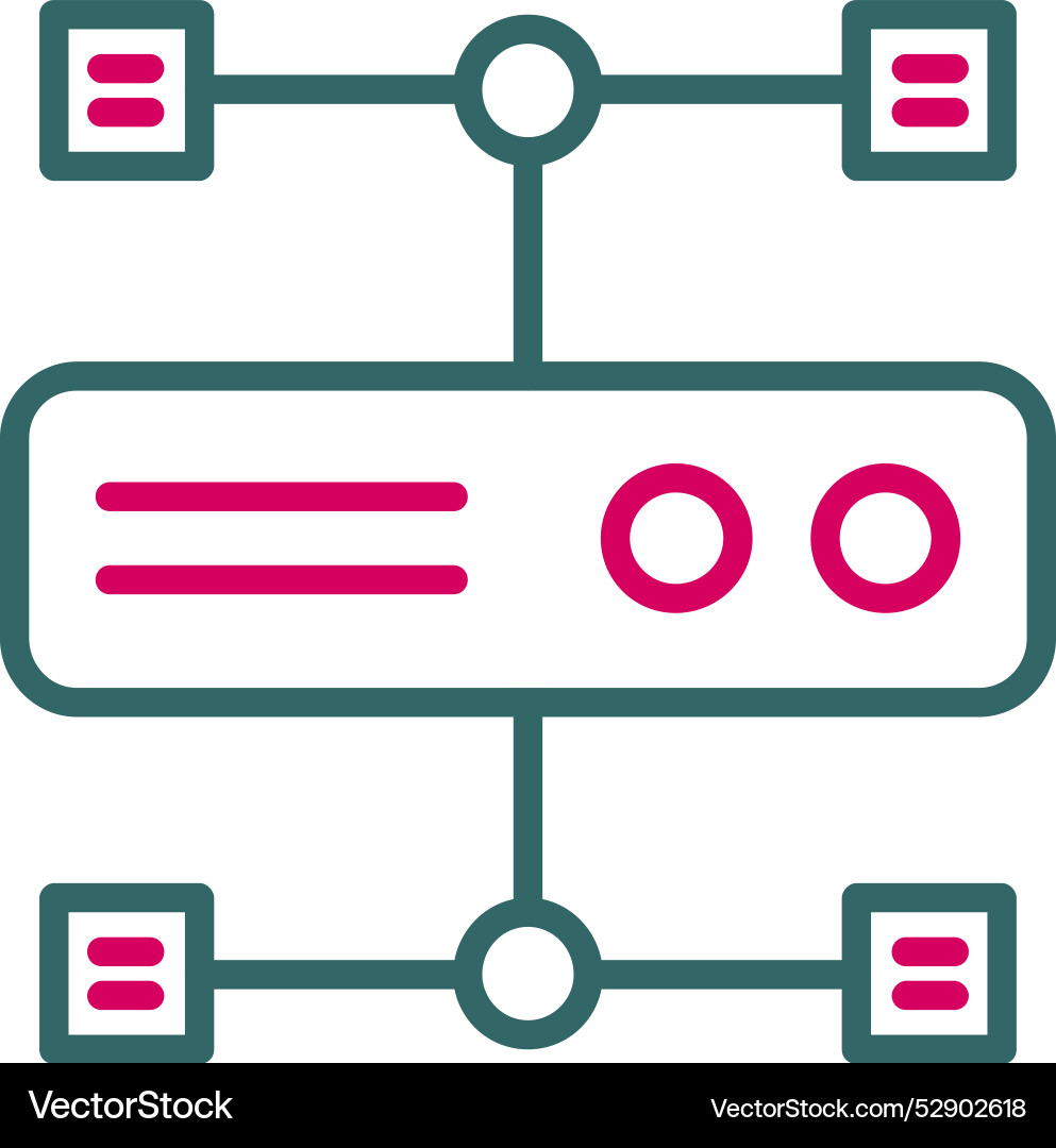 Cluster computing icon design vector image