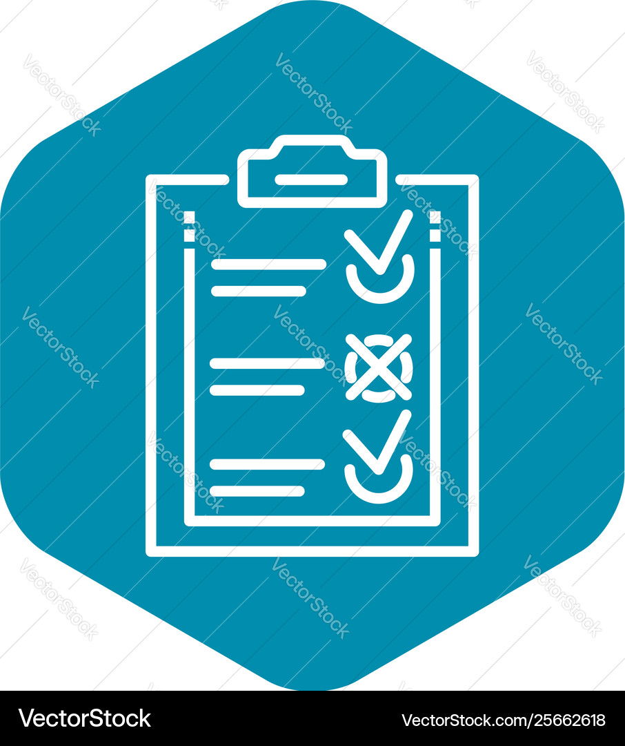 Delivery check list icon outline style vector image