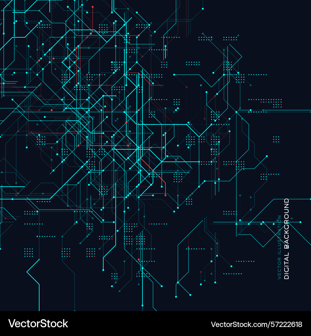 Digital circuit board background high-tech grid Digital circuit board background high-tech grid vector image